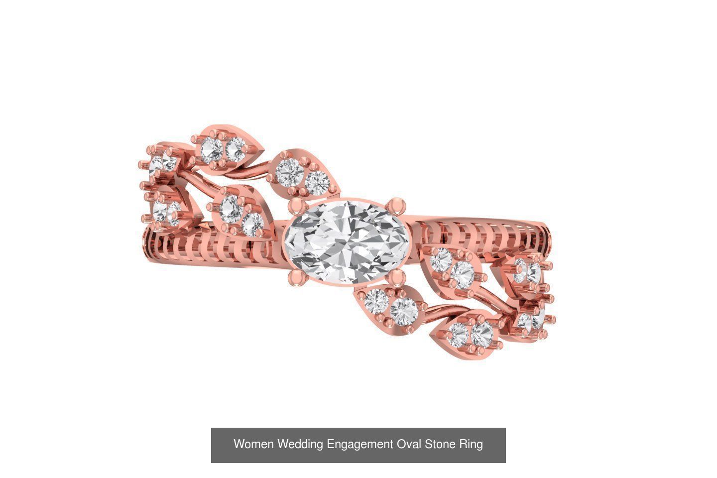 77 Different Shape Stone Rings 3dm STL OBJ FBX Detail Collection _48