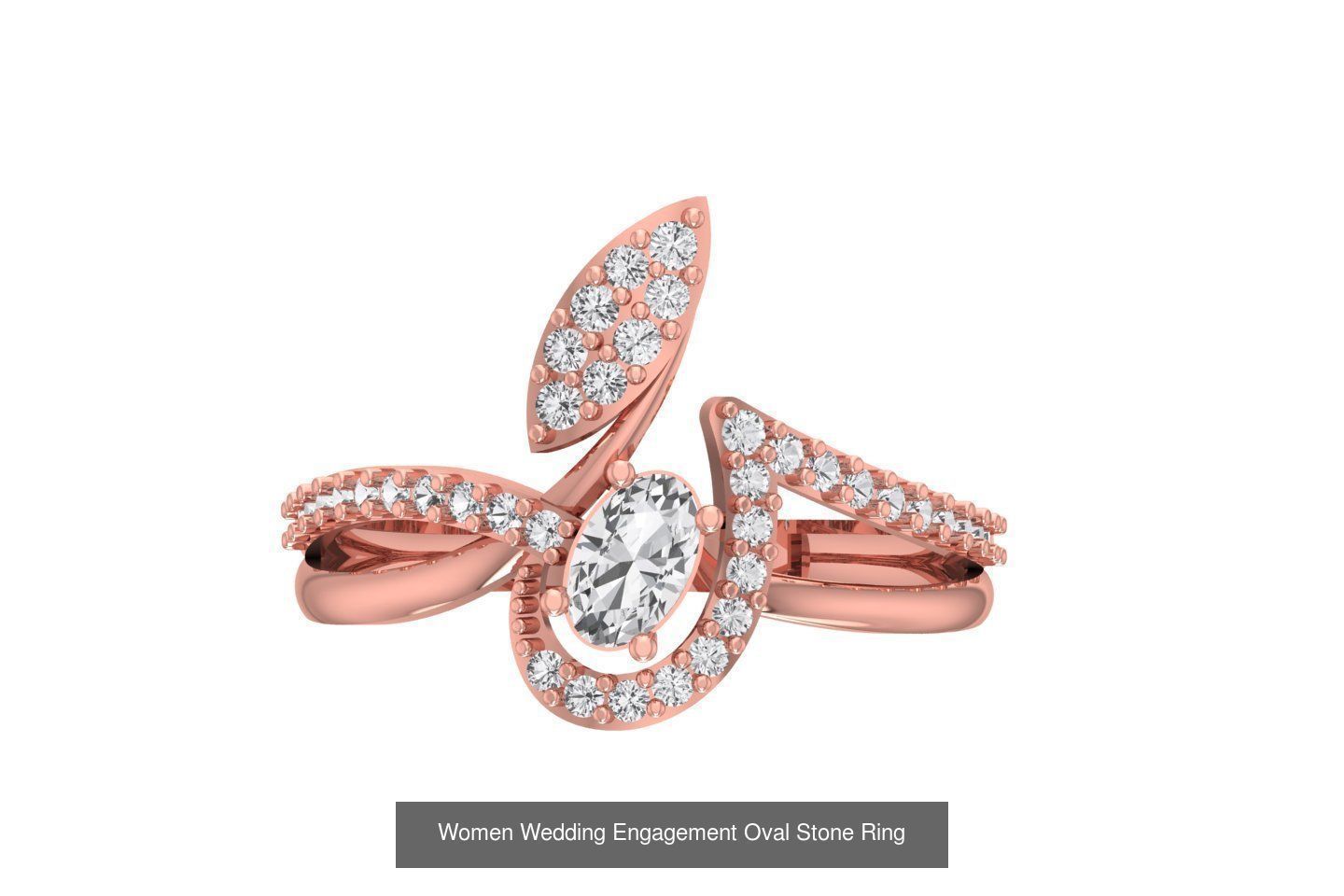 77 Different Shape Stone Rings 3dm STL OBJ FBX Detail Collection _75