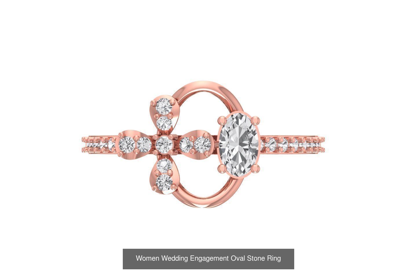 77 Different Shape Stone Rings 3dm STL OBJ FBX Detail Collection _35