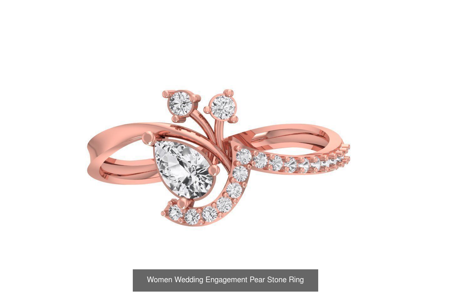 77 Different Shape Stone Rings 3dm STL OBJ FBX Detail Collection _58