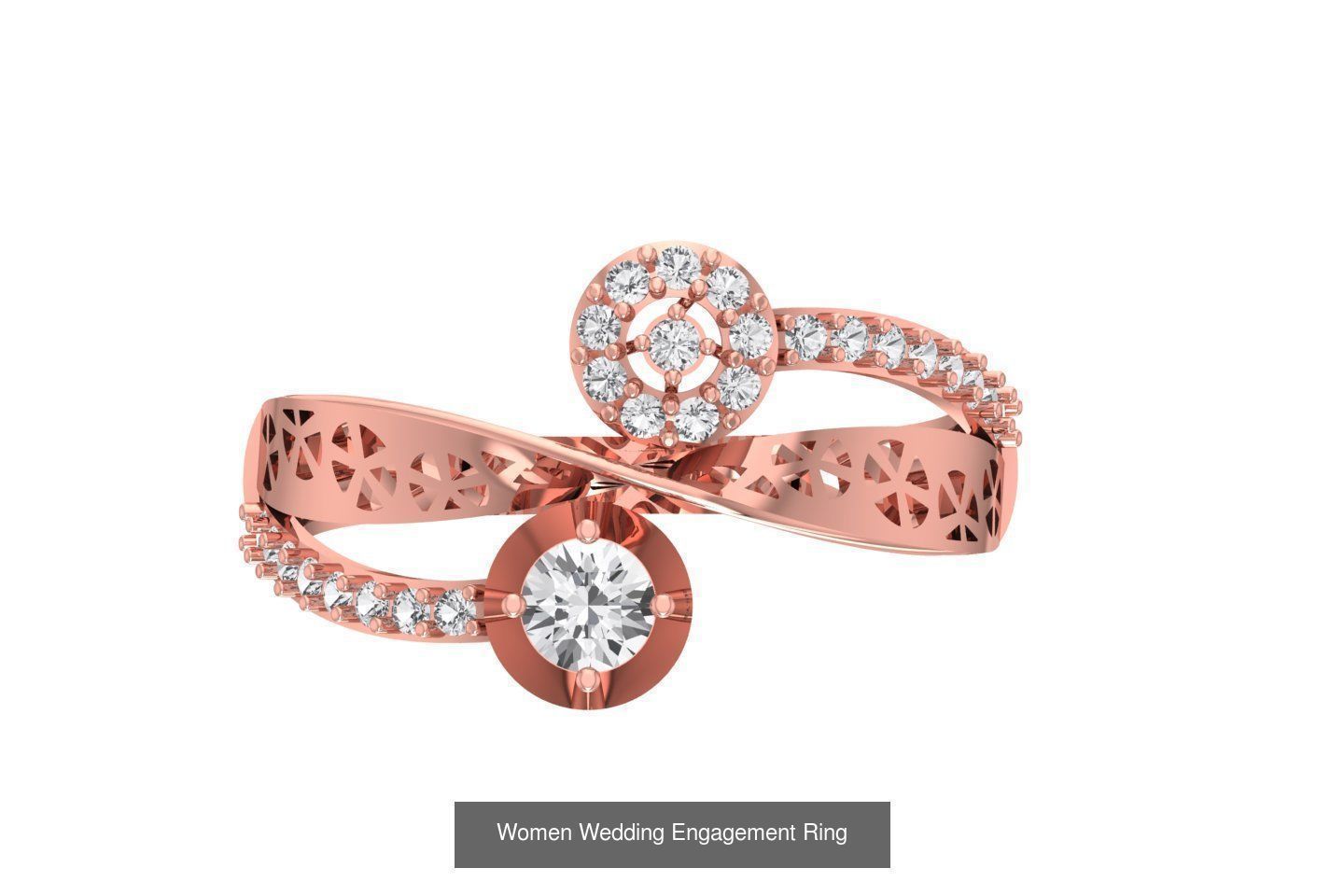 77 Different Shape Stone Rings 3dm STL OBJ FBX Detail Collection _44