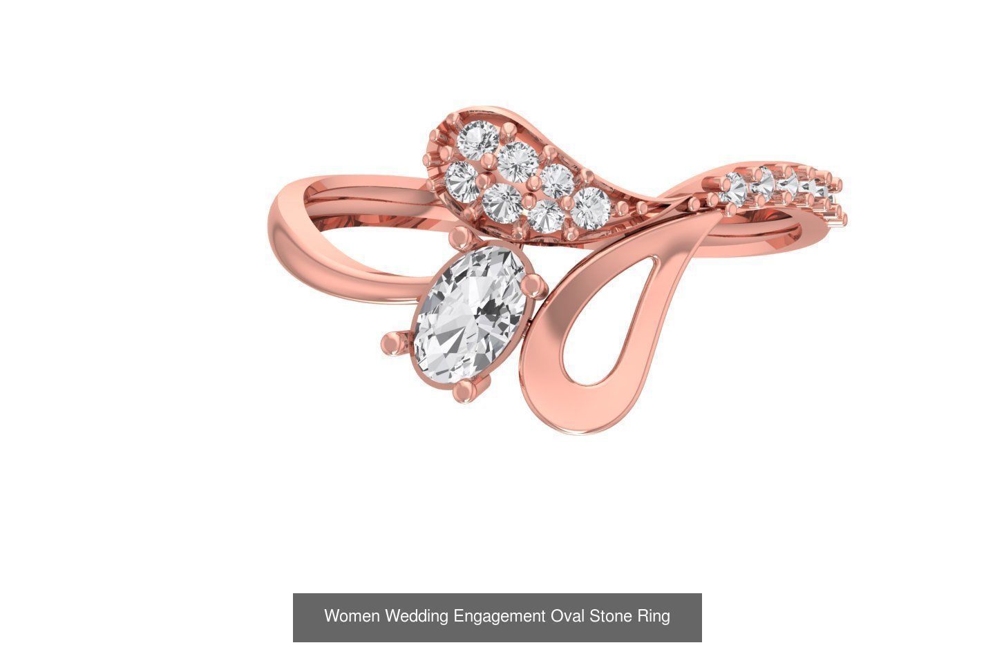 77 Different Shape Stone Rings 3dm STL OBJ FBX Detail Collection _71