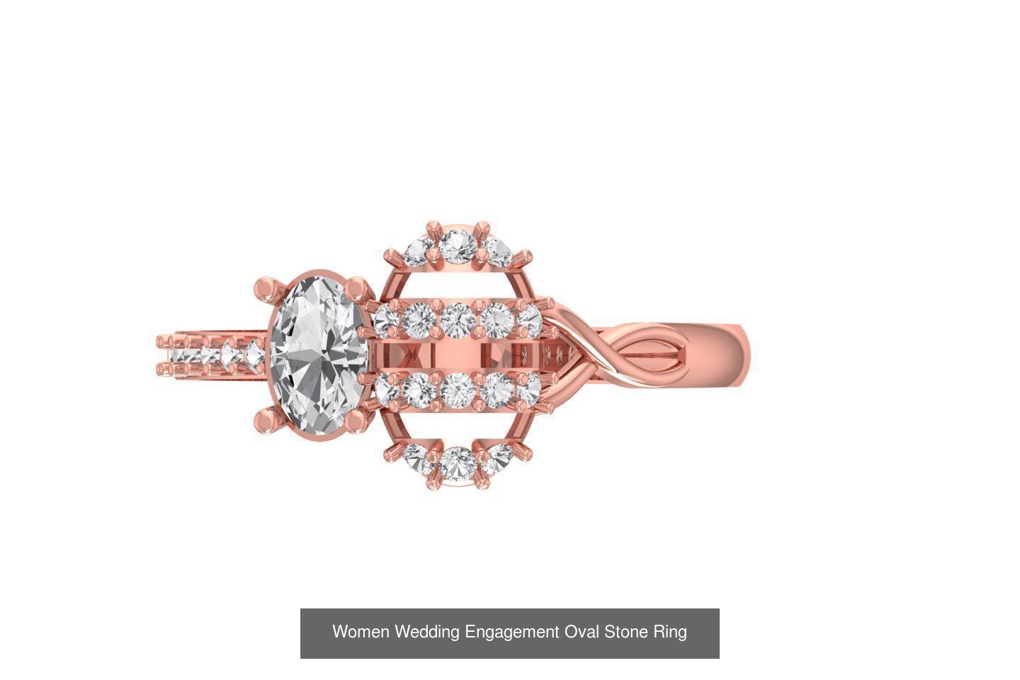 77 Different Shape Stone Rings 3dm STL OBJ FBX Detail Collection _52