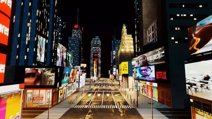 Times Square NYC Broadway New York City America 3D model