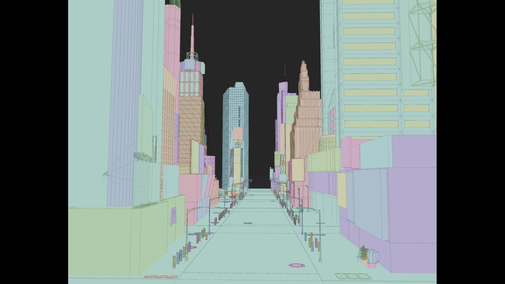Times Square NYC Broadway New York City America 3D model_30