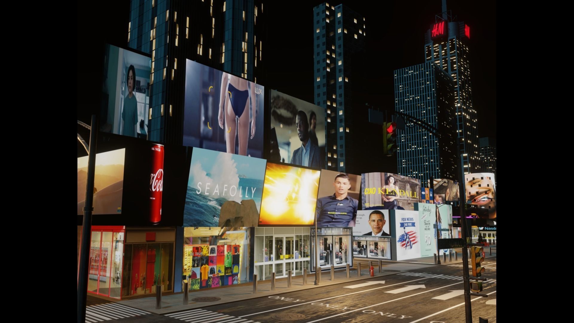 Times Square NYC Broadway New York City America 3D model_11