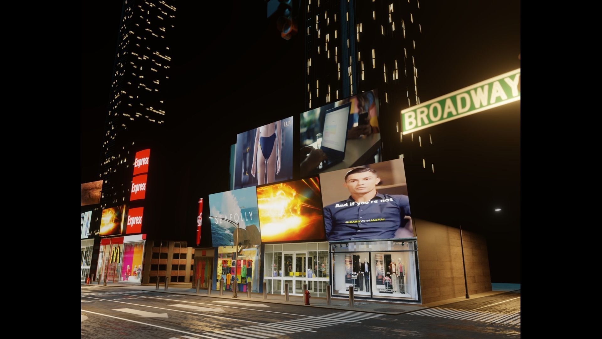 Times Square NYC Broadway New York City America 3D model_12