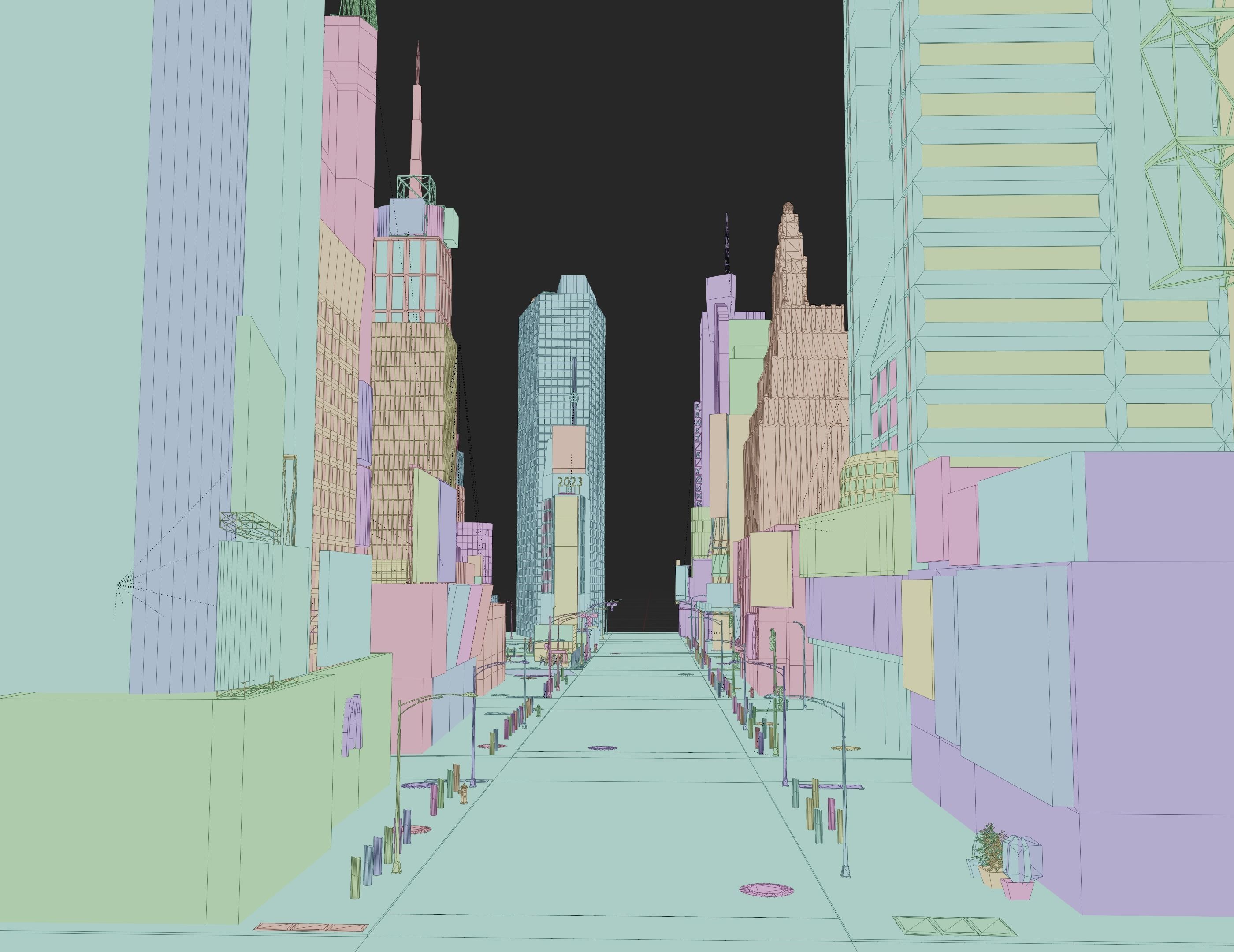 Times Square NYC Broadway New York City America 3D model_47
