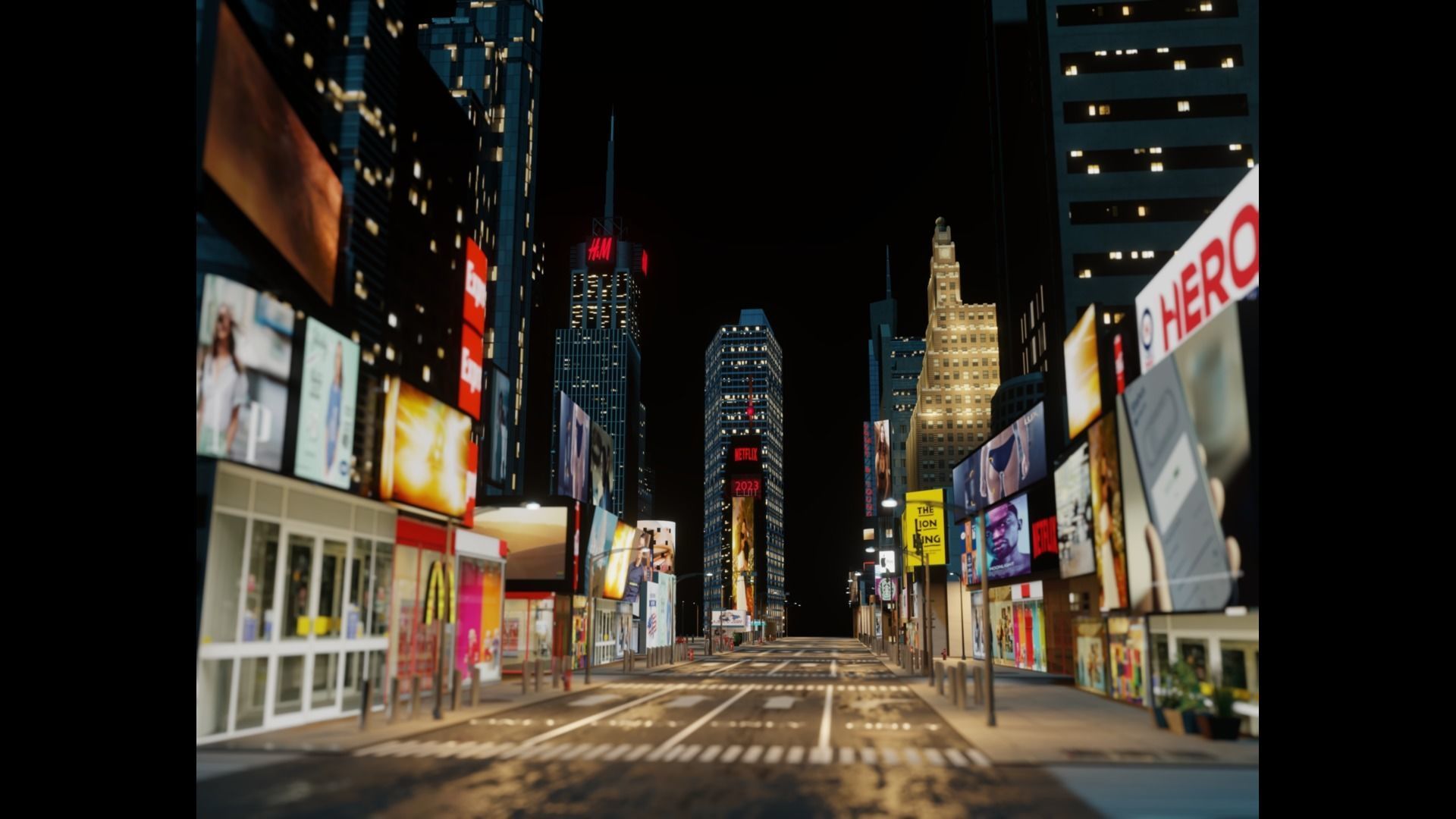 Times Square NYC Broadway New York City America 3D model_39