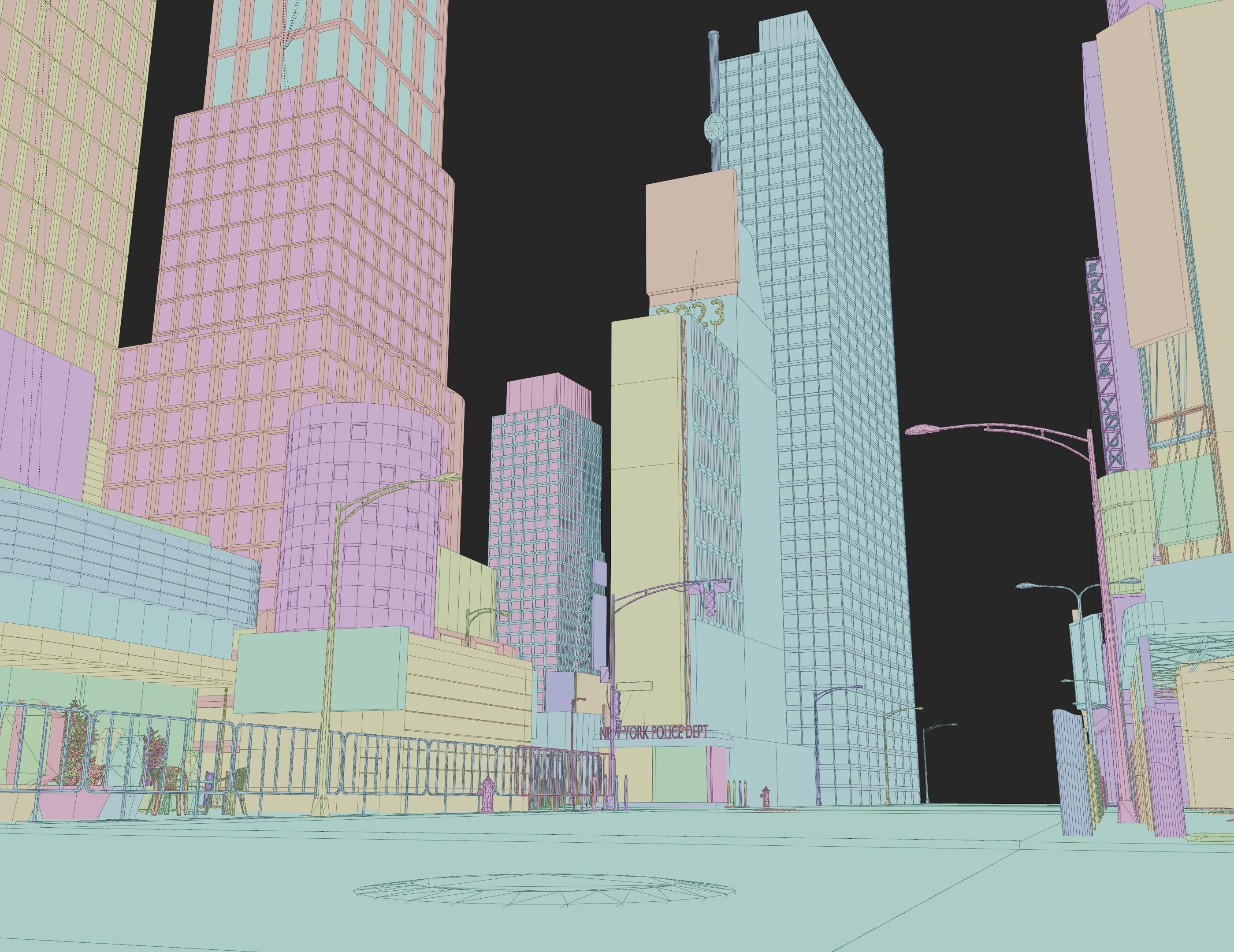 Times Square NYC Broadway New York City America 3D model_18