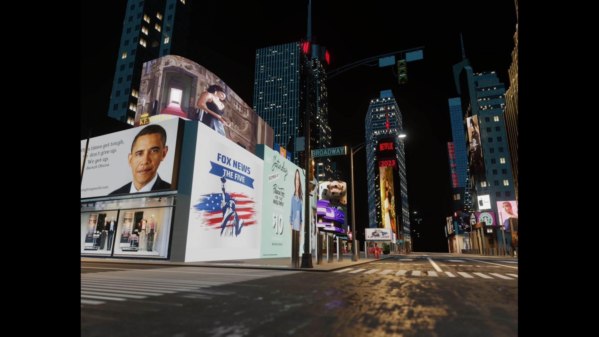 Times Square NYC Broadway New York City America 3D model_34