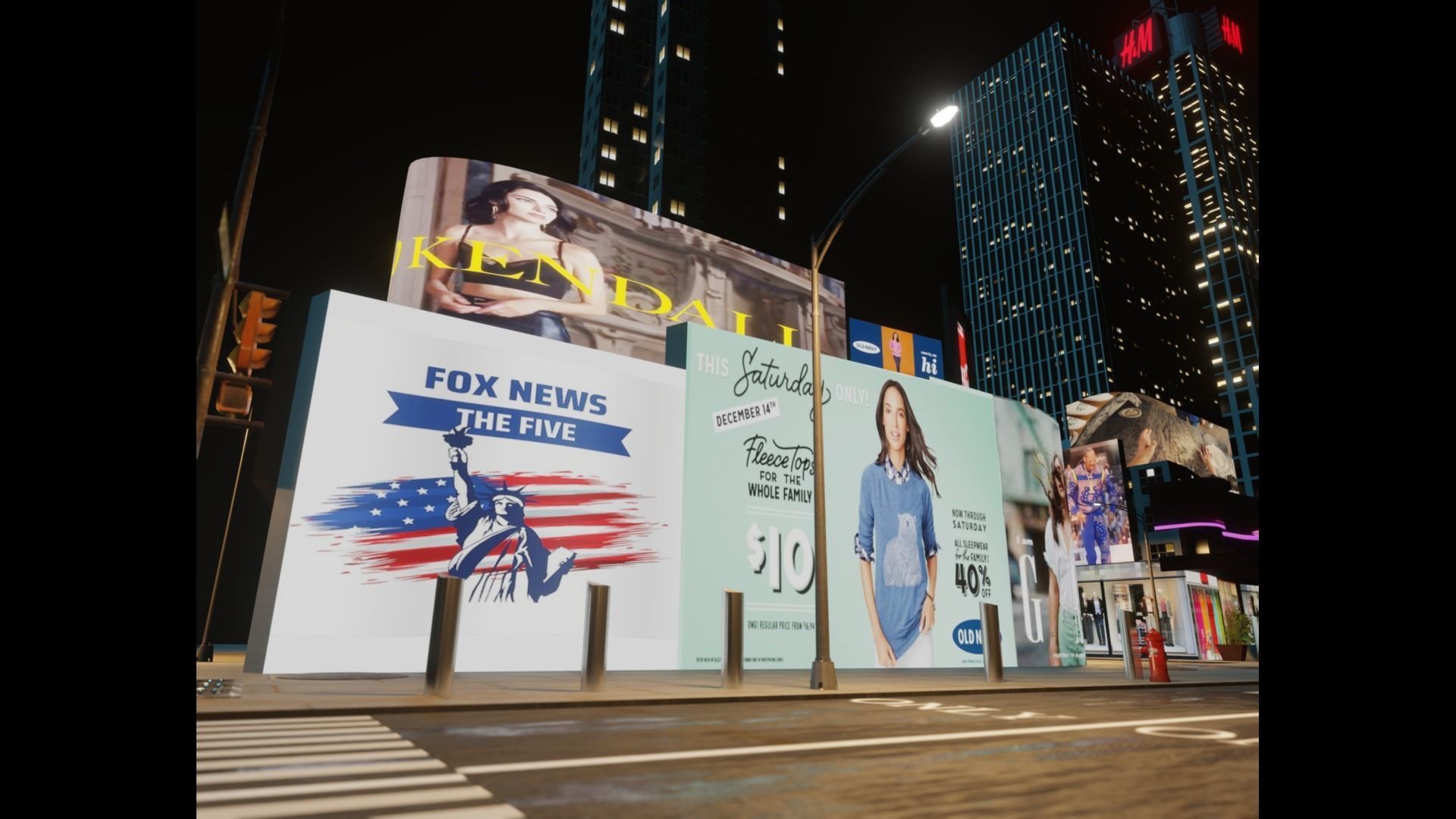 Times Square NYC Broadway New York City America 3D model_37