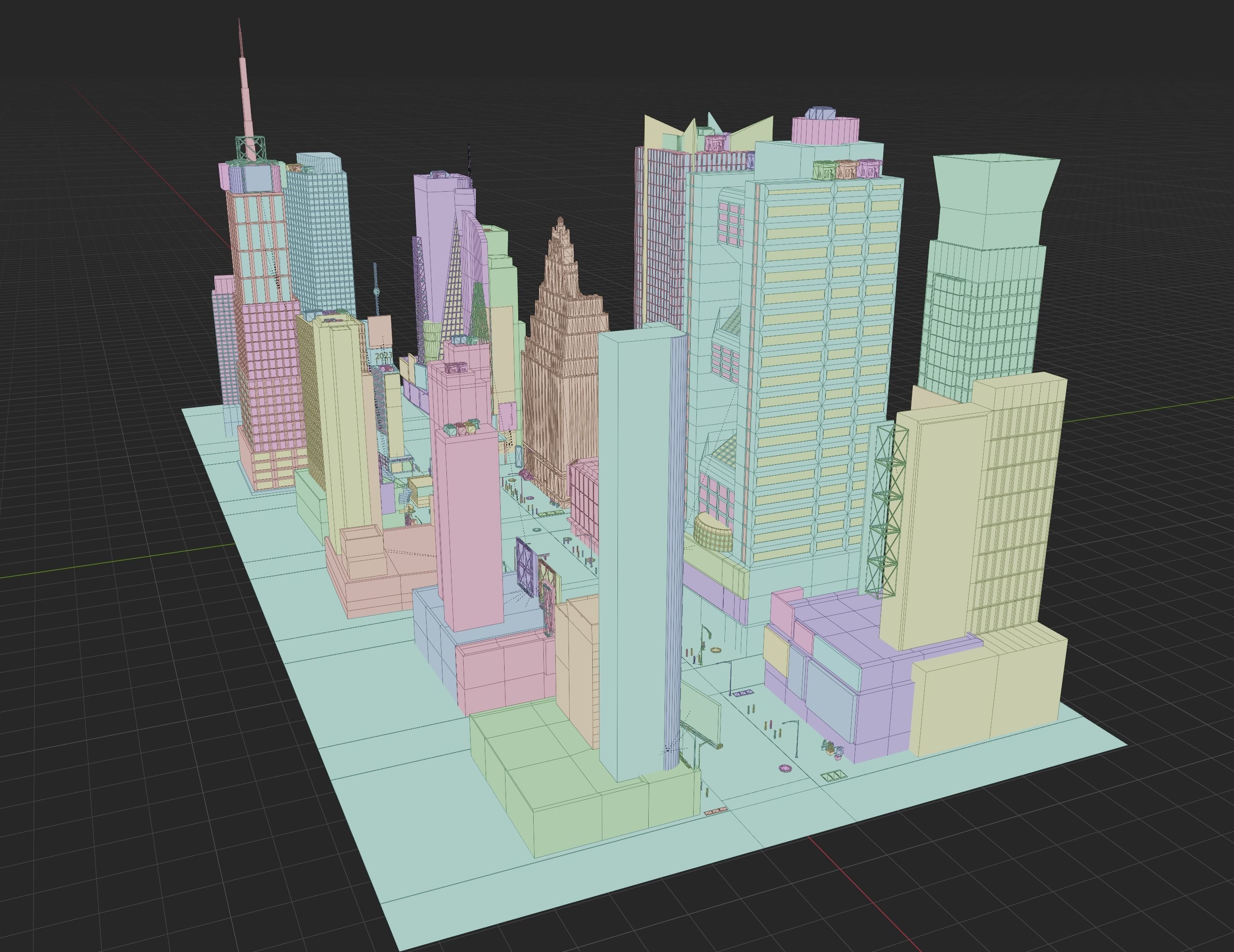 Times Square NYC Broadway New York City America 3D model_46