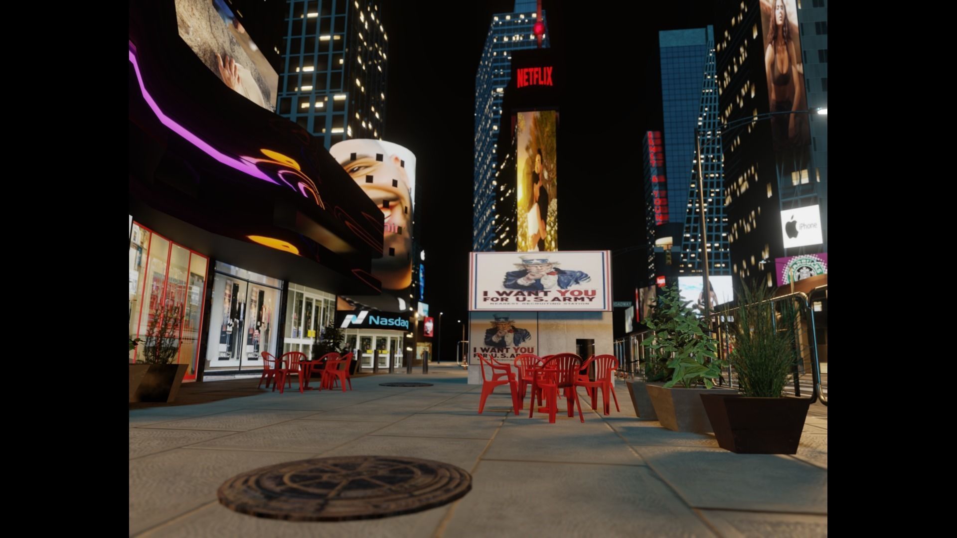 Times Square NYC Broadway New York City America 3D model_5