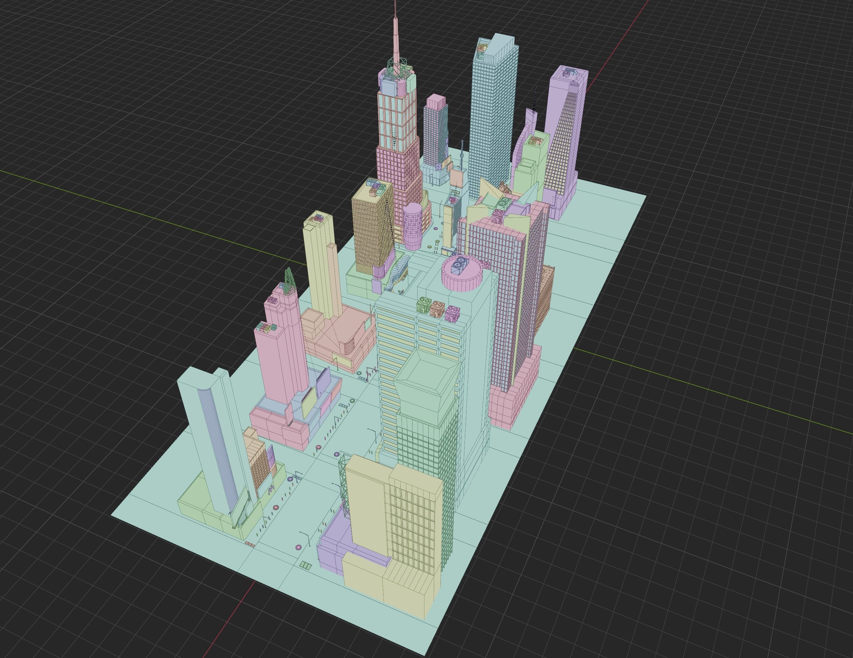 Times Square NYC Broadway New York City America 3D model_48