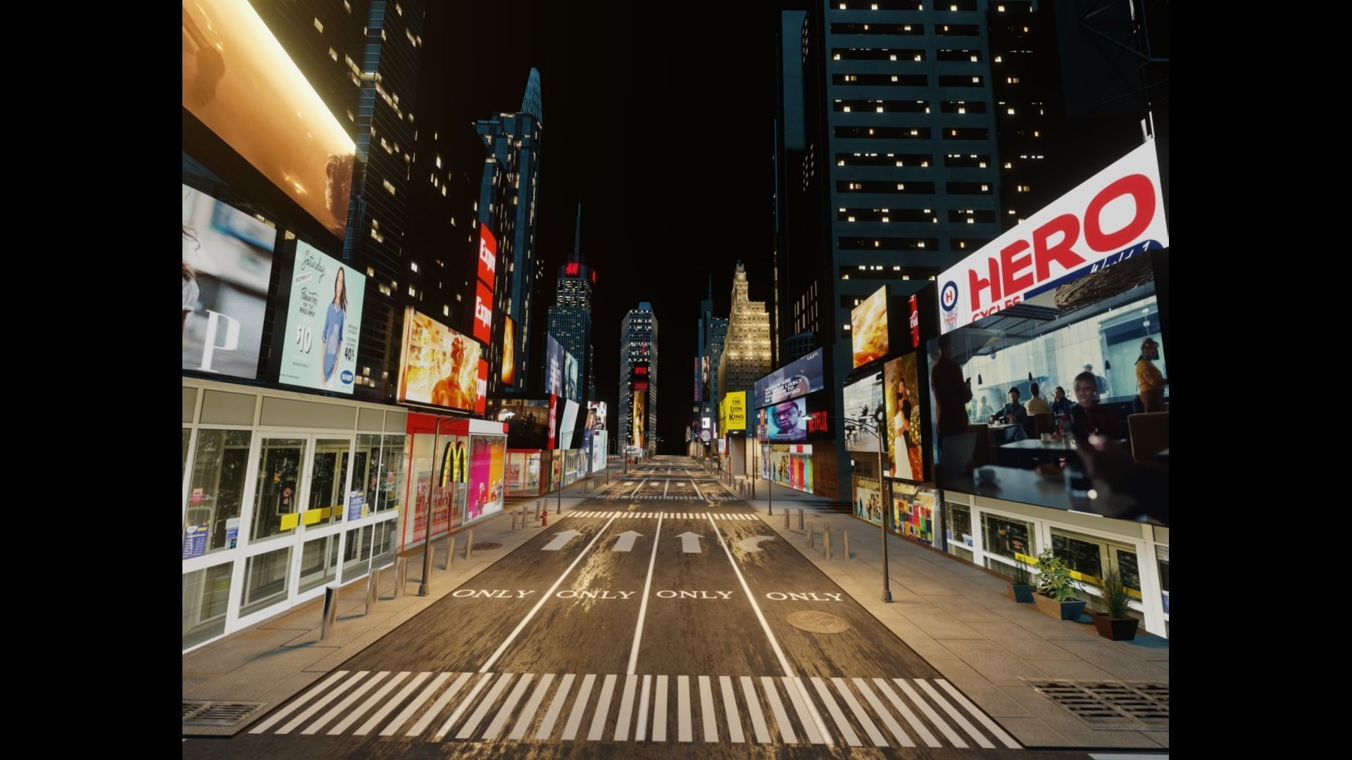Times Square NYC Broadway New York City America 3D model_19