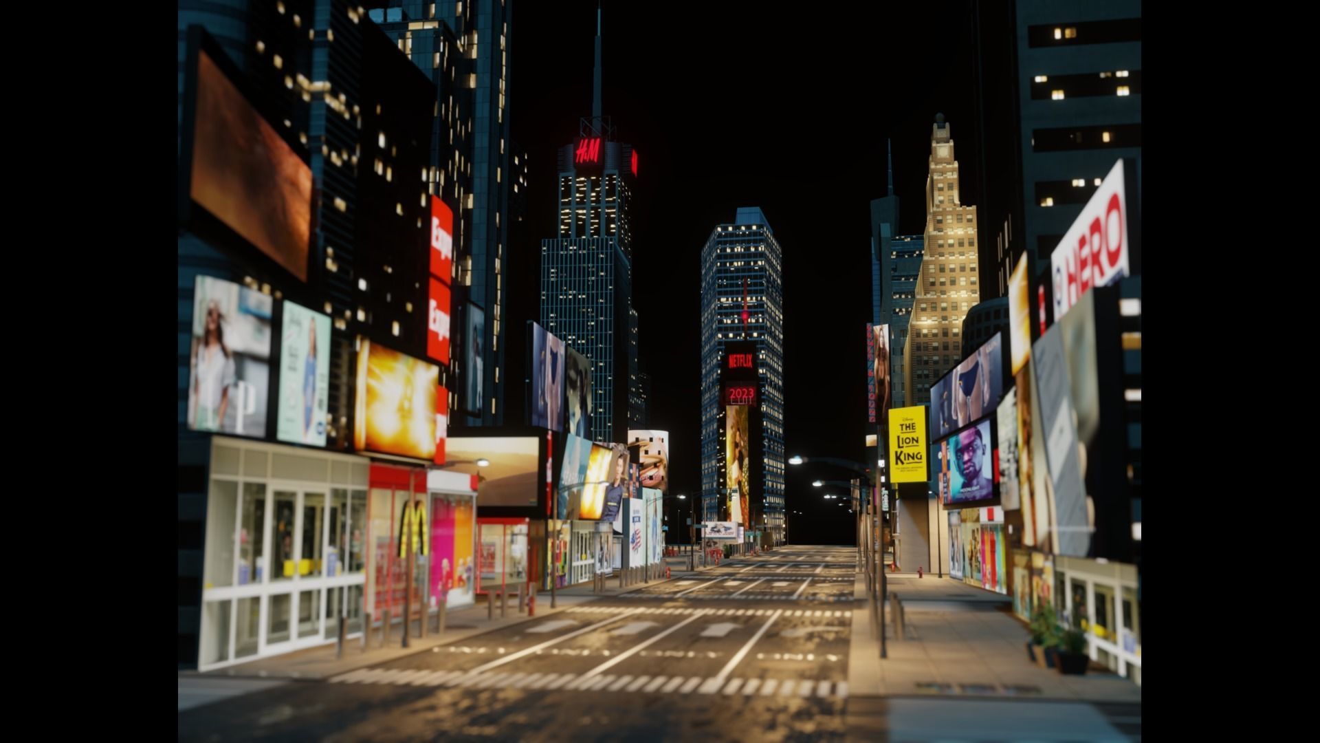 Times Square NYC Broadway New York City America 3D model_29