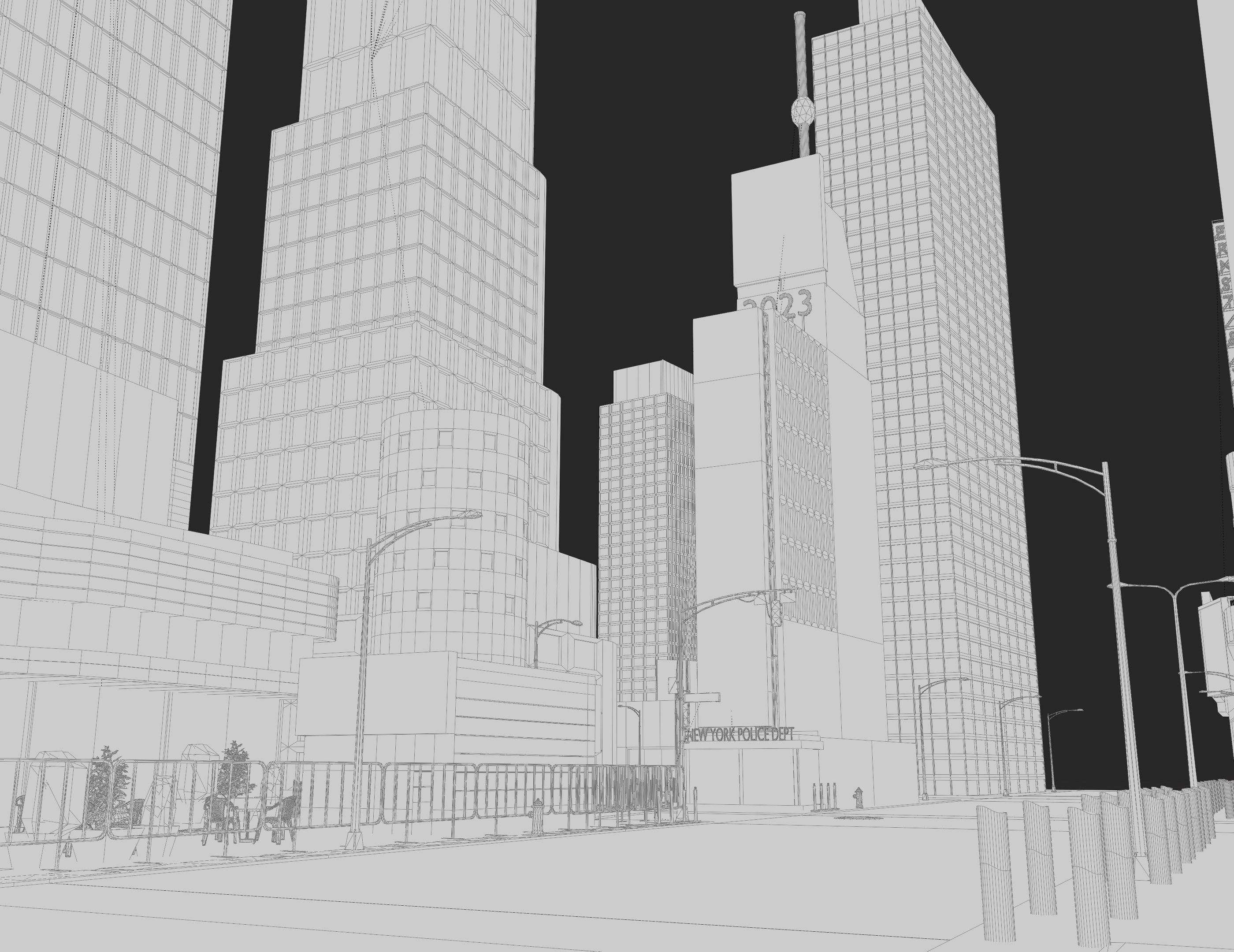 Times Square NYC Broadway New York City America 3D model_28