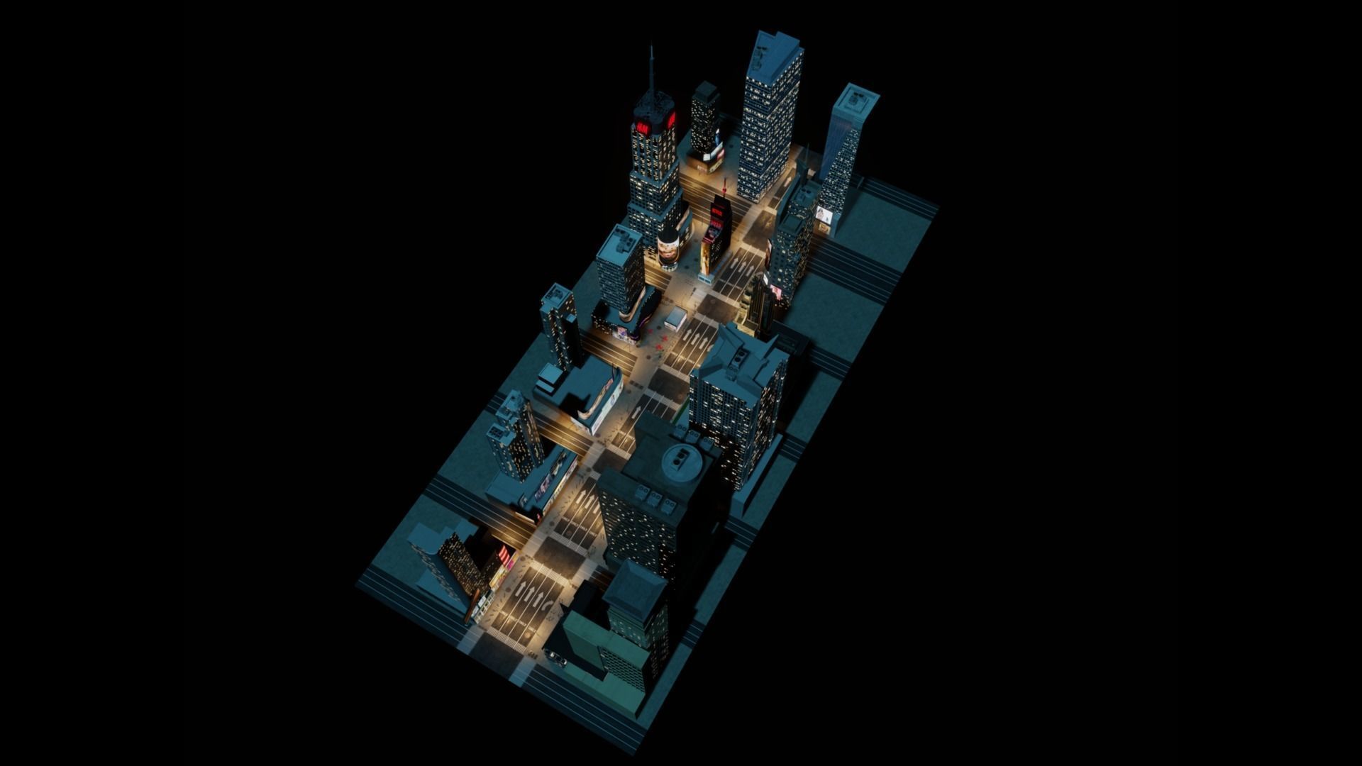 Times Square NYC Broadway New York City America 3D model_38