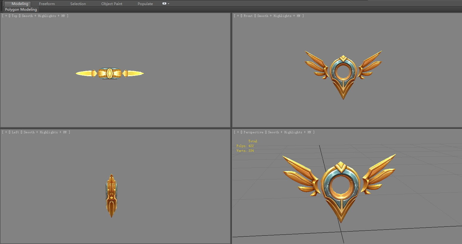 Cartoon coordinate icon - mark Low-poly 3D model_3