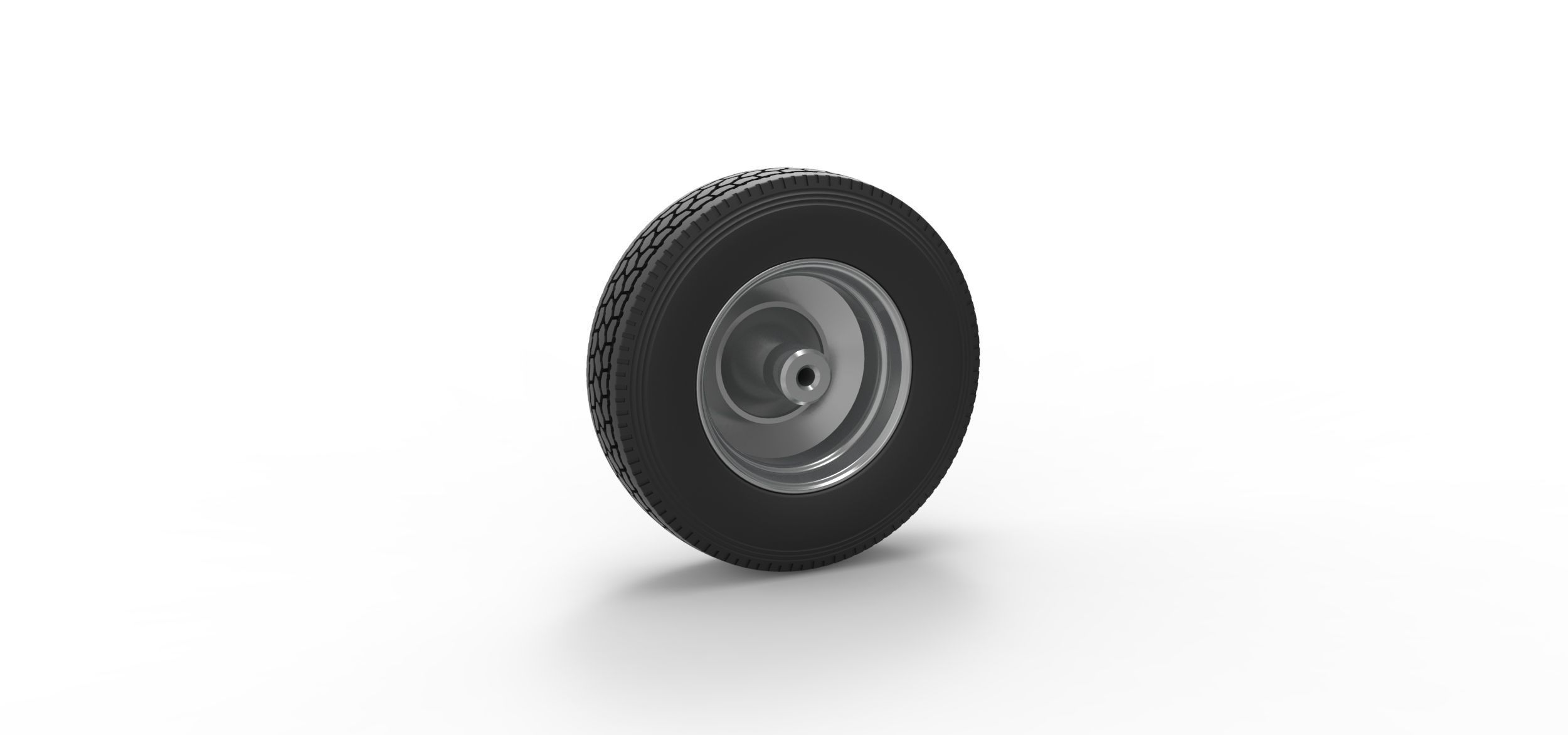 Front custom wheel of semi truck Version 2 Scale 1 to 25 3D print model_7