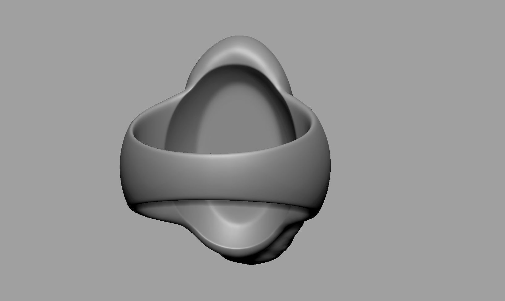 Gorilla Head Ring 3D print model_4