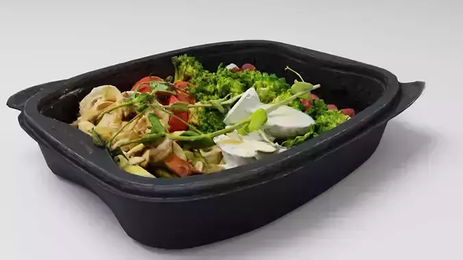 Poke bowl lunch box broccoli arugula quail eggs asparagus beans