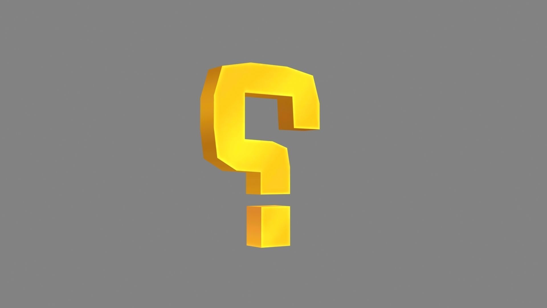 Question mark - symbol icon - A Low-poly 3D model_2