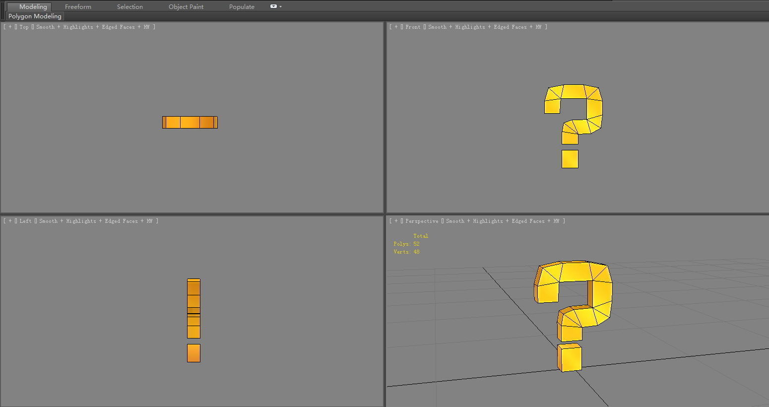 Question mark - symbol icon - A Low-poly 3D model_4