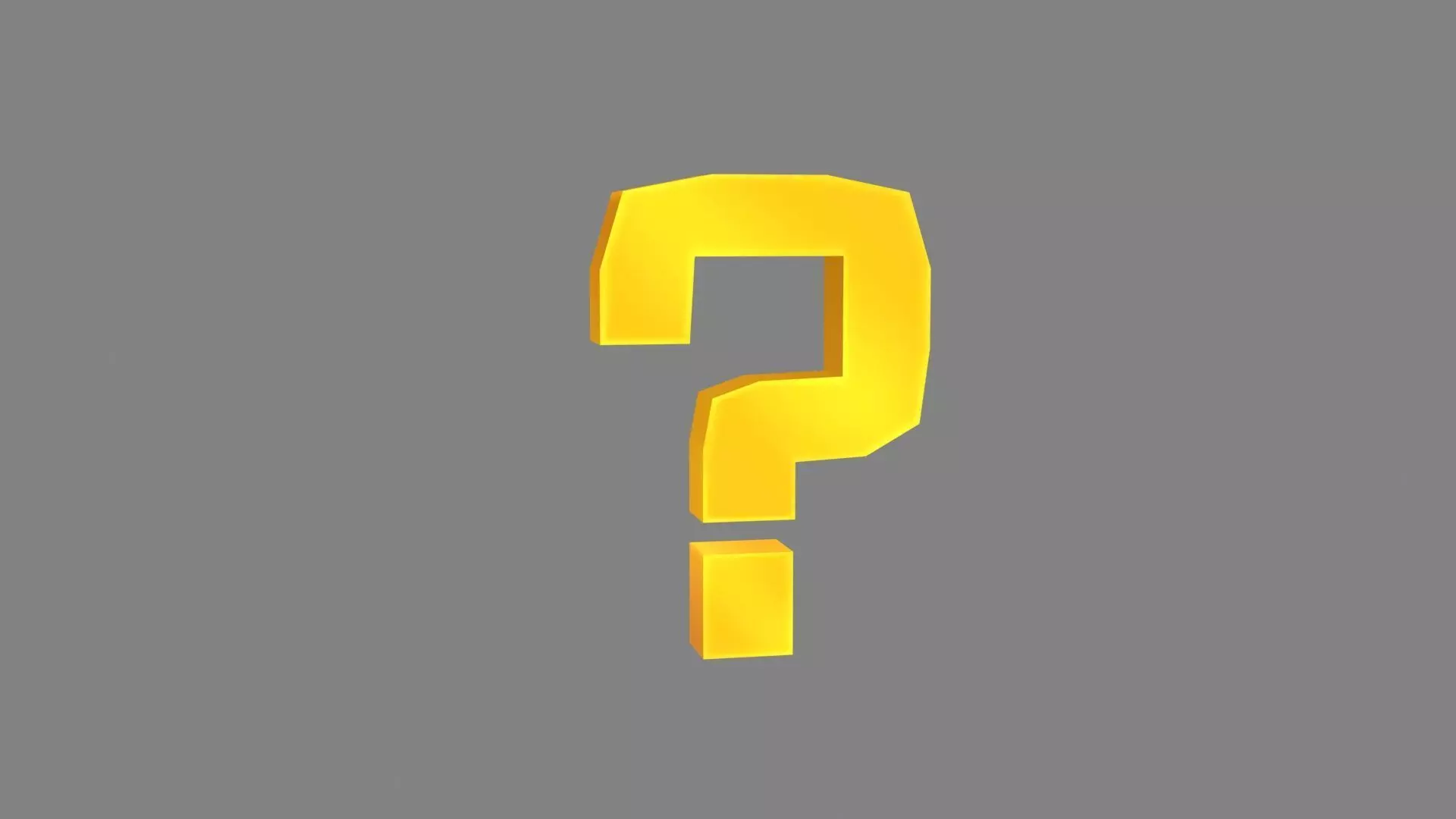 Question mark - symbol icon - A Low-poly 3D model_0