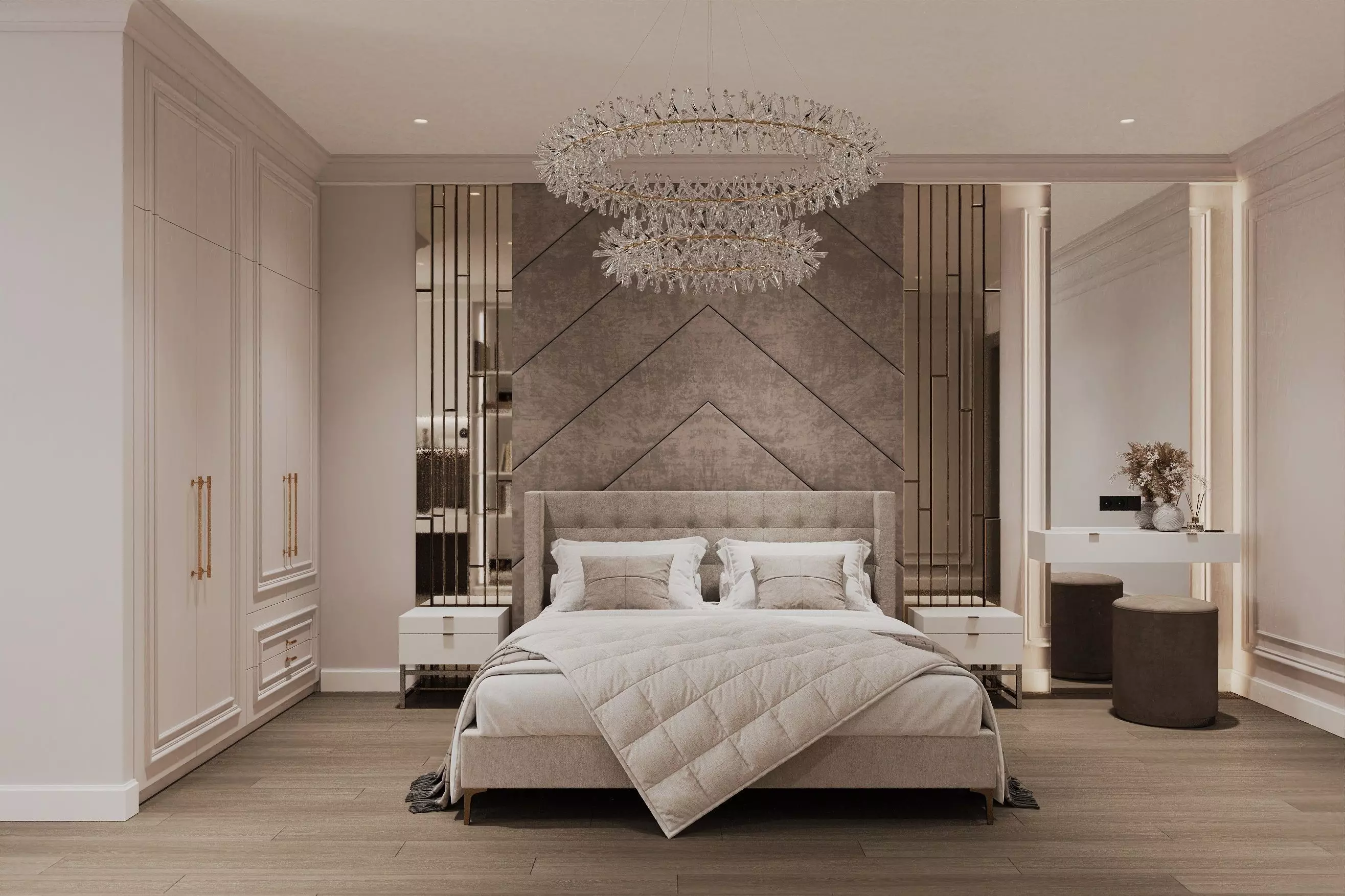 Bedroom design Interior style Neoclassical 3D model