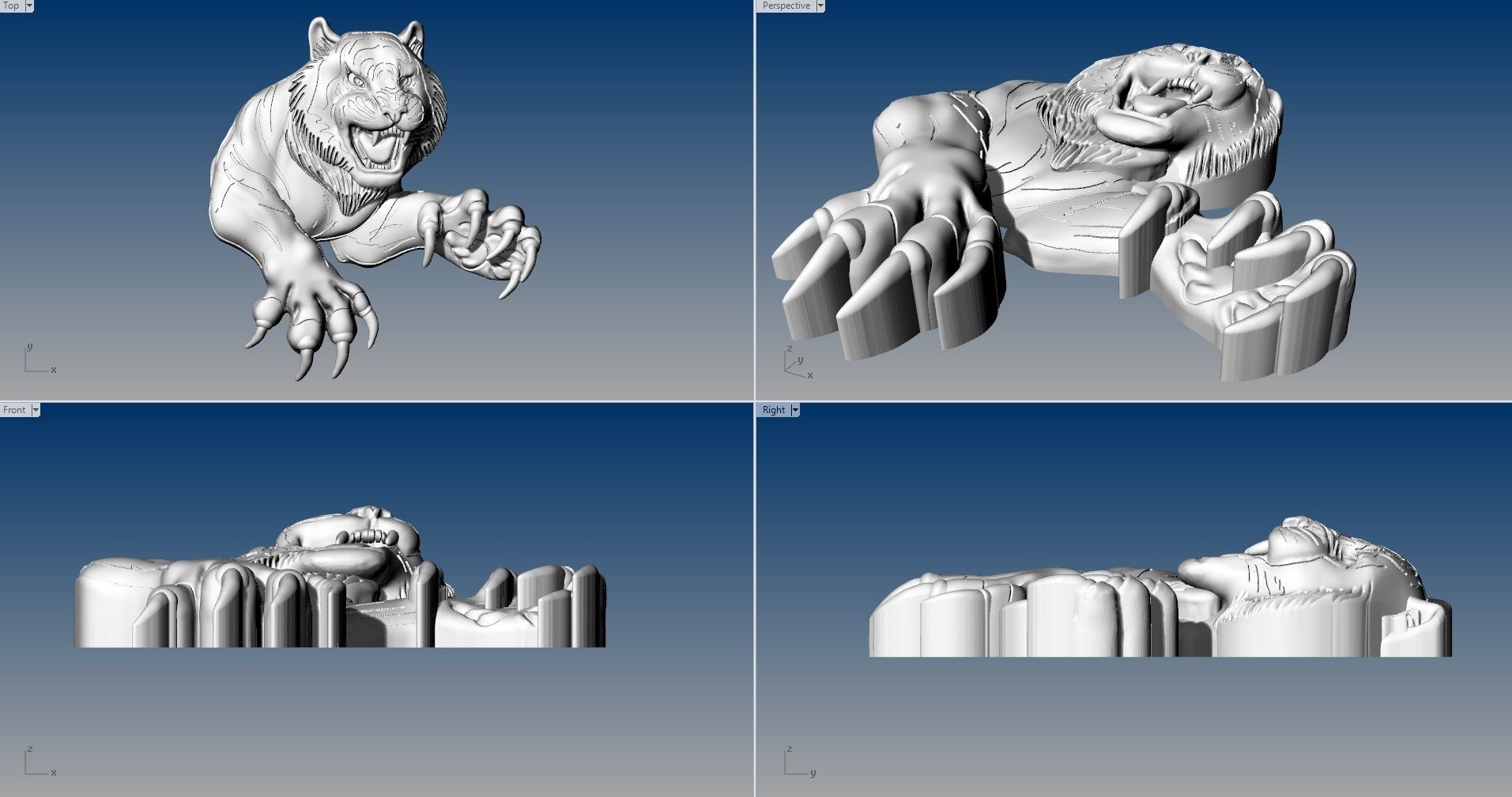 TIGER PENDENT 3D print model_2