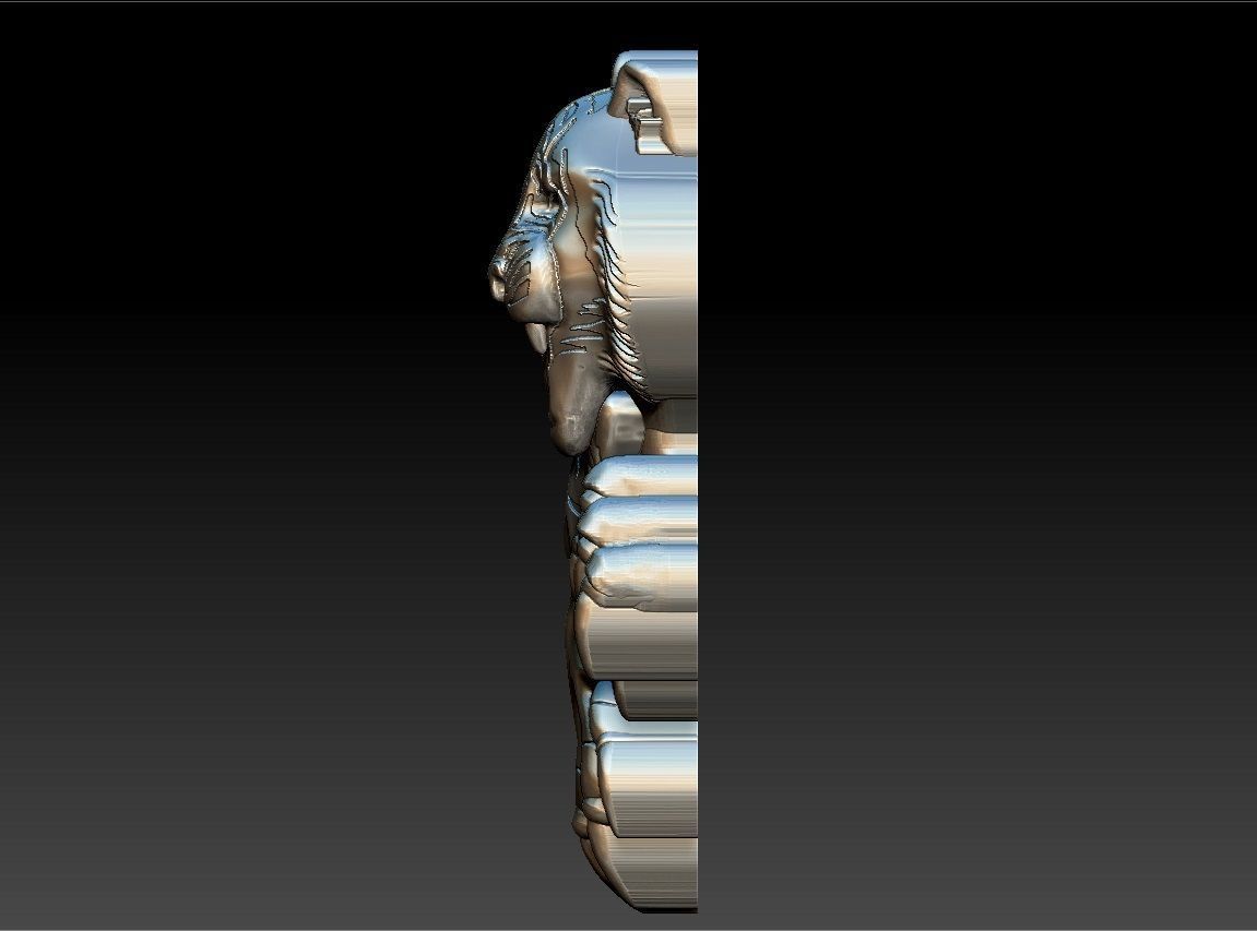 TIGER PENDENT 3D print model_3