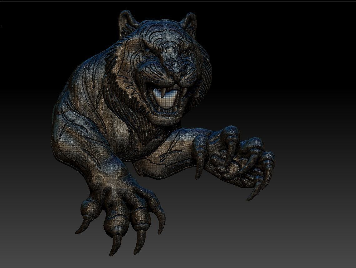 TIGER PENDENT 3D print model_6