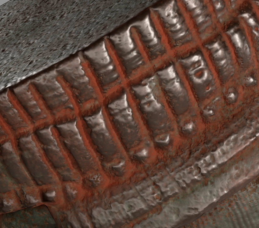 Ife Bronze head Low-poly 3D model_5