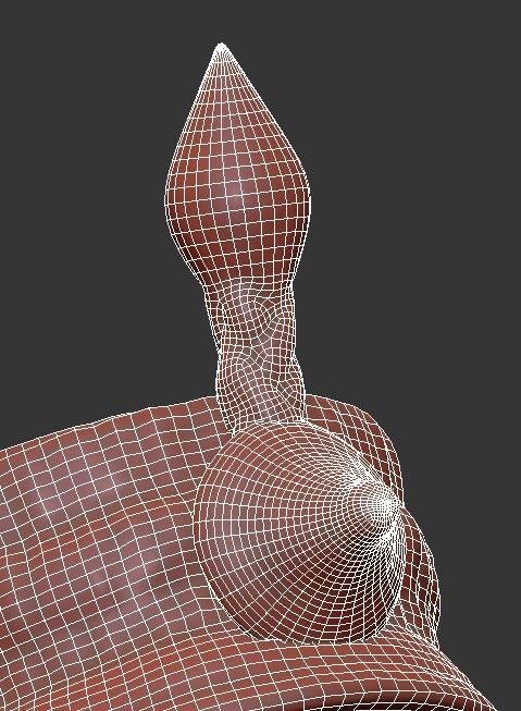 Ife Bronze head Low-poly 3D model_12