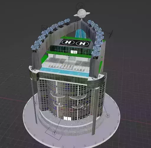 Futuristic building concept