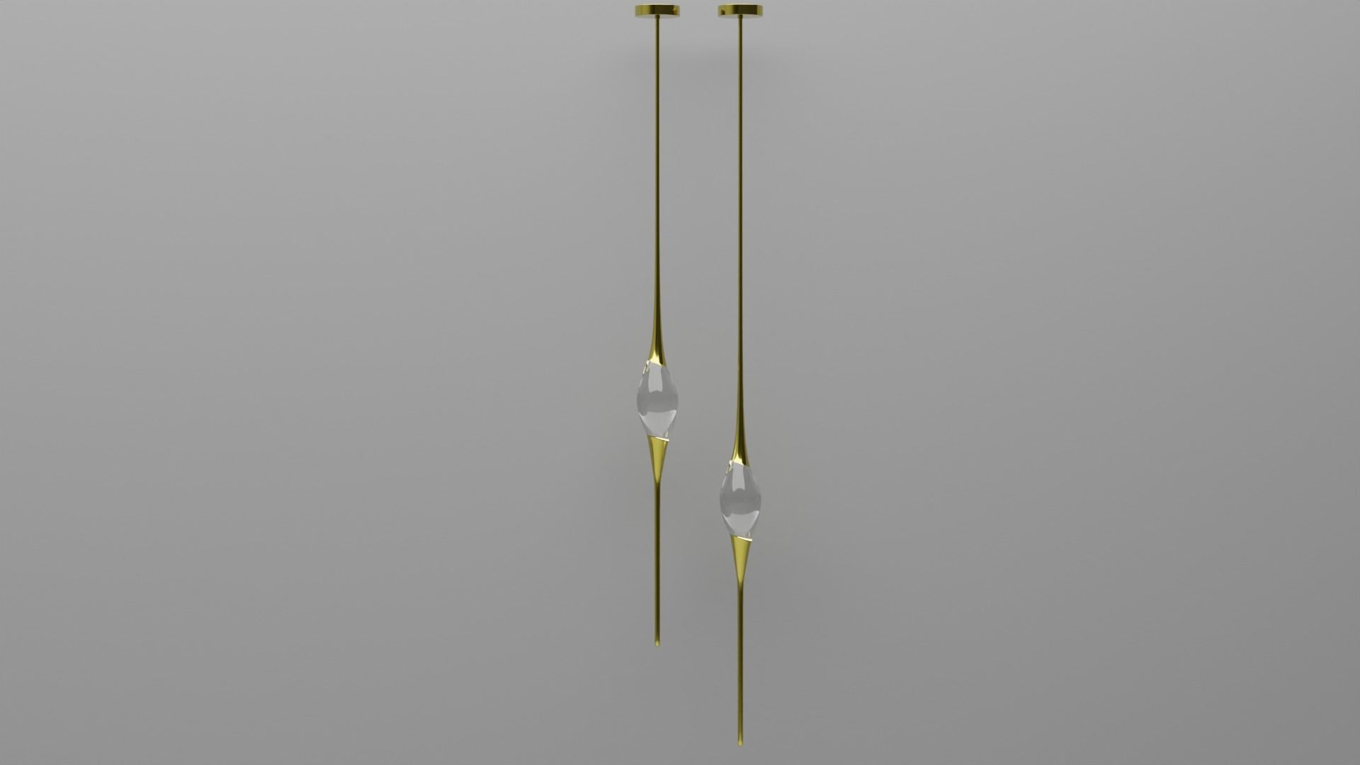 Icicle led lamp 3D model_1