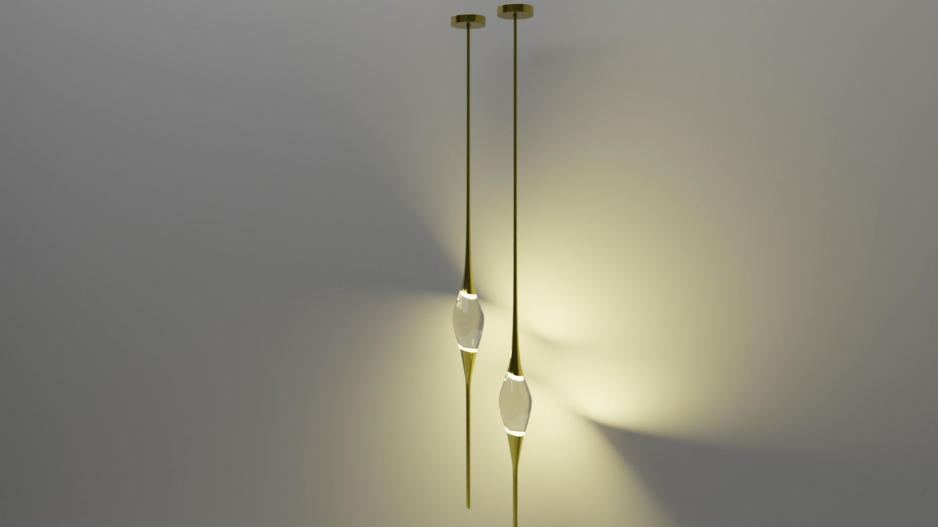 Icicle led lamp 3D model_2