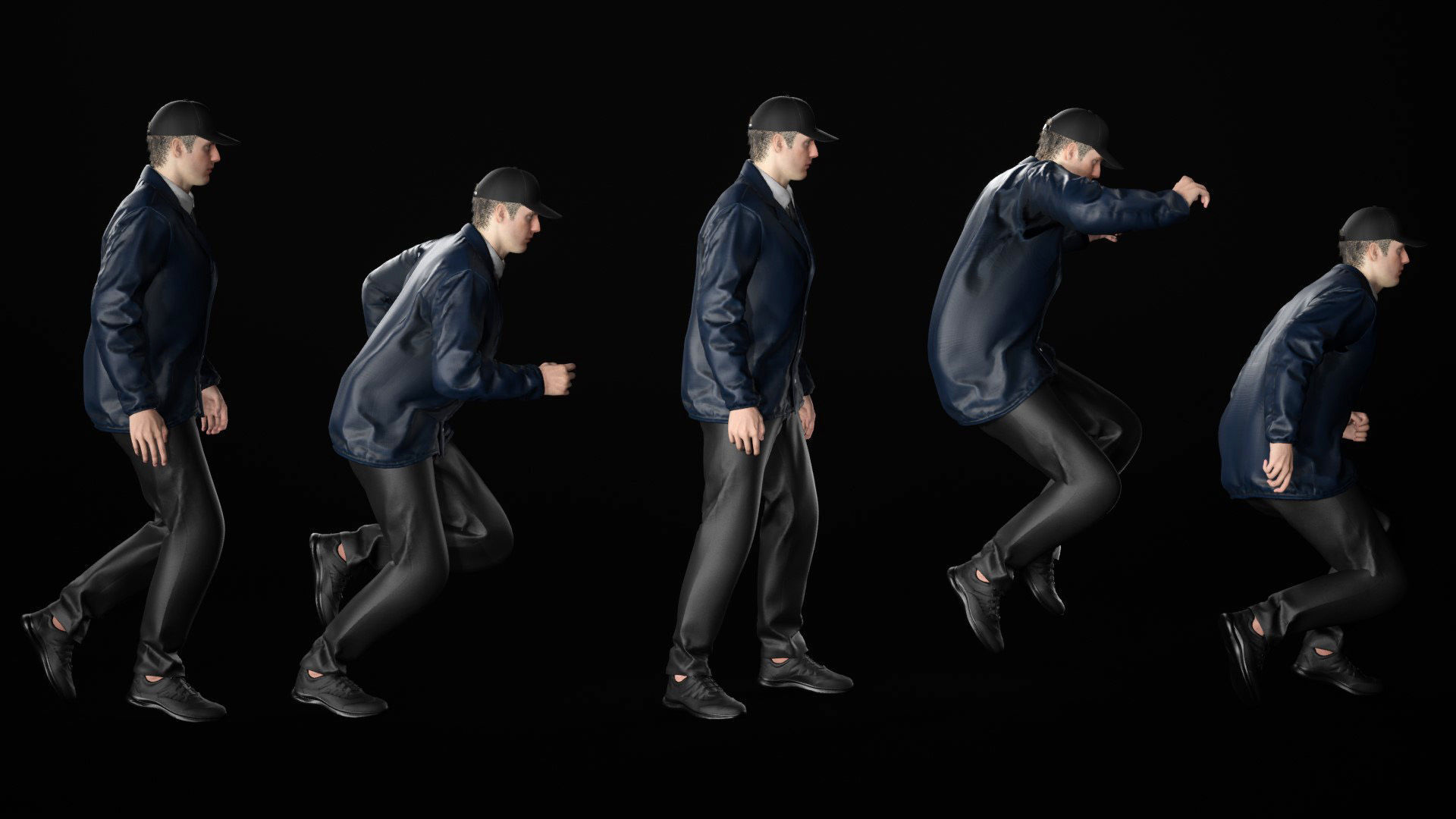 Man - Agent Outfit - Modular - Rigged Low-poly 3D model_15