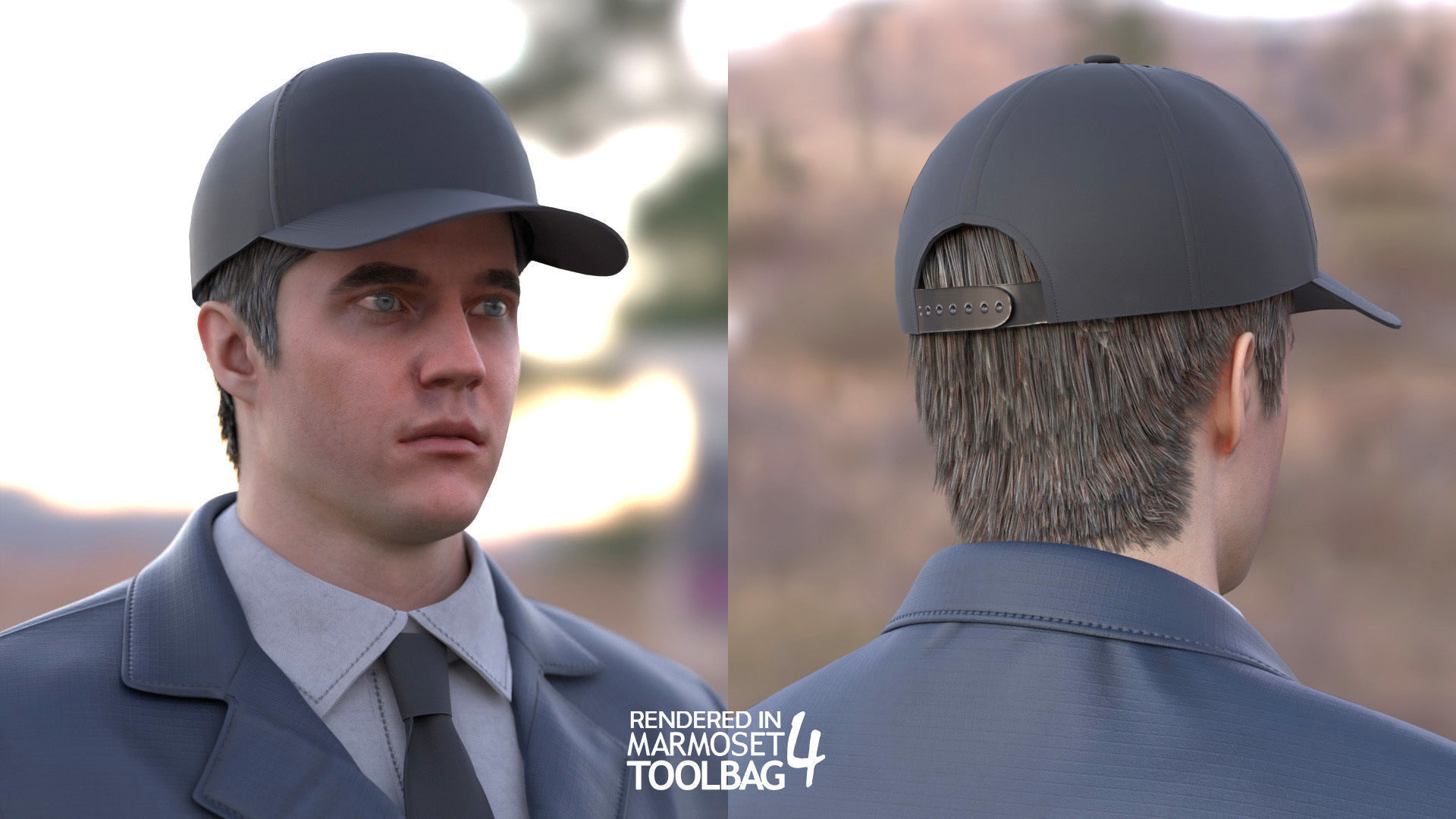 Man - Agent Outfit - Modular - Rigged Low-poly 3D model_12