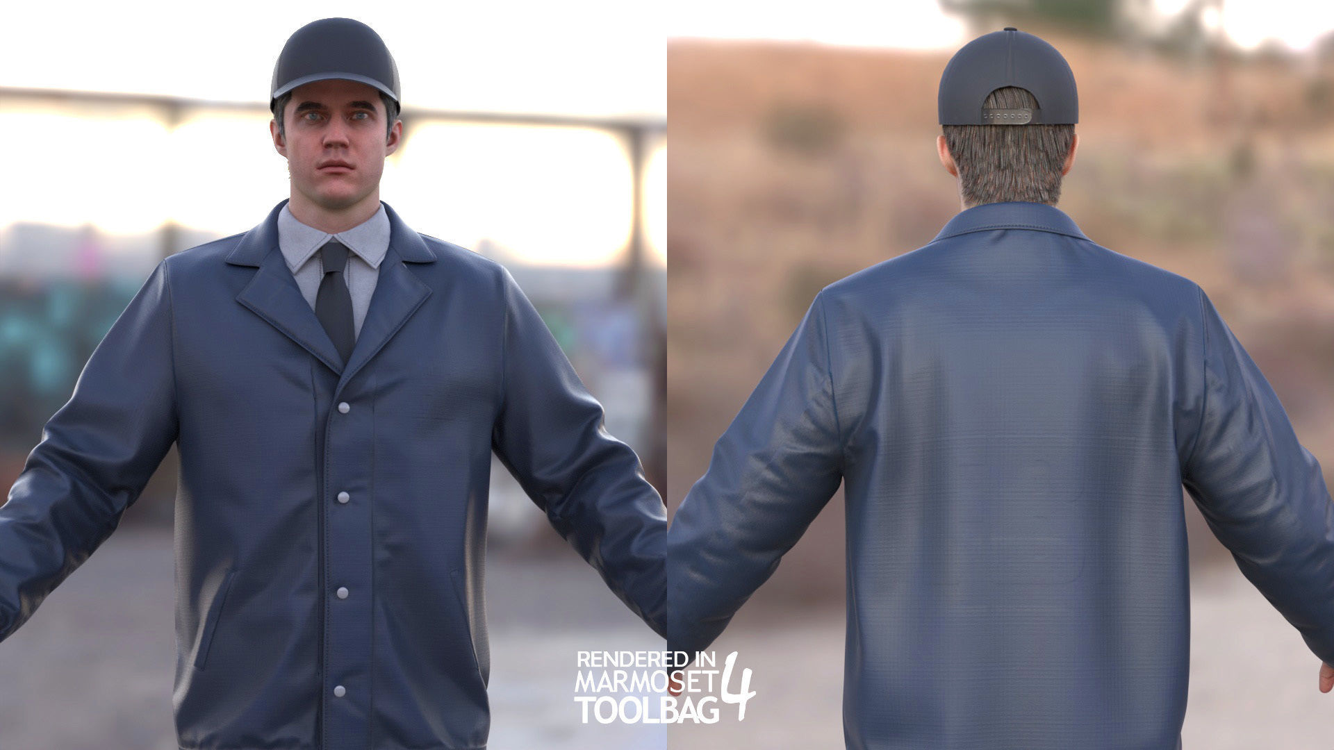 Man - Agent Outfit - Modular - Rigged Low-poly 3D model_7