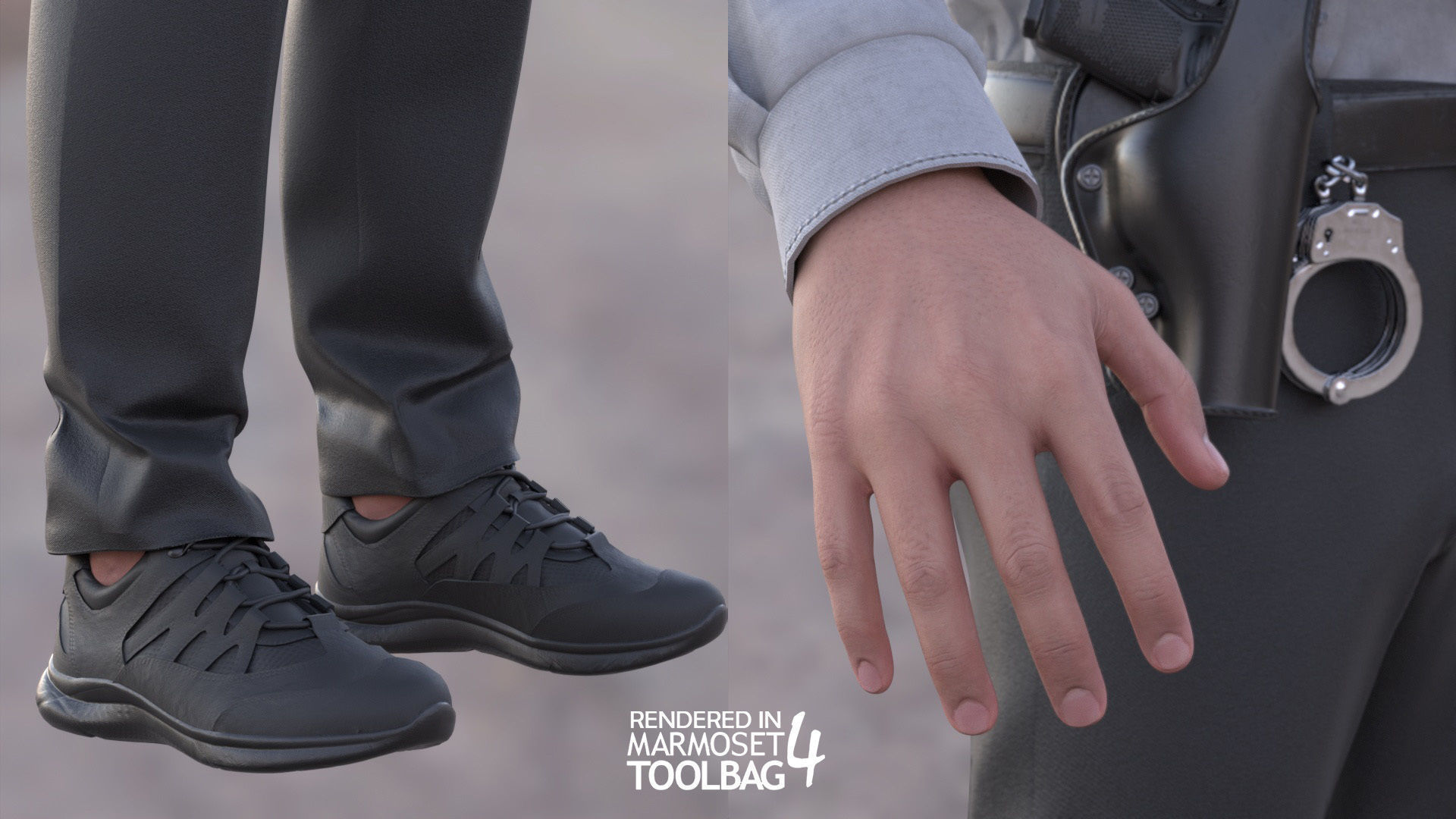 Man - Agent Outfit - Modular - Rigged Low-poly 3D model_10