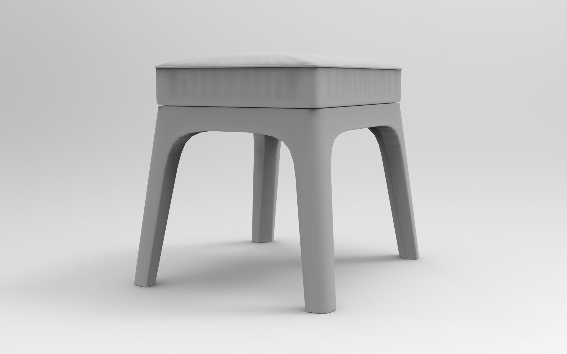 Kapi Stool Low-poly 3D model_8