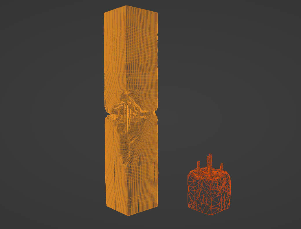 Broken Concrete with Rebar - 2 asset pack Low-poly 3D model_6