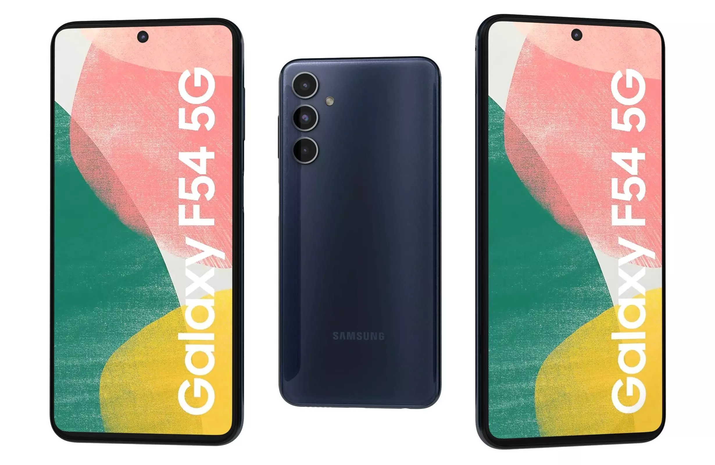 Samsung Galaxy F54 Blue Low-poly 3D model