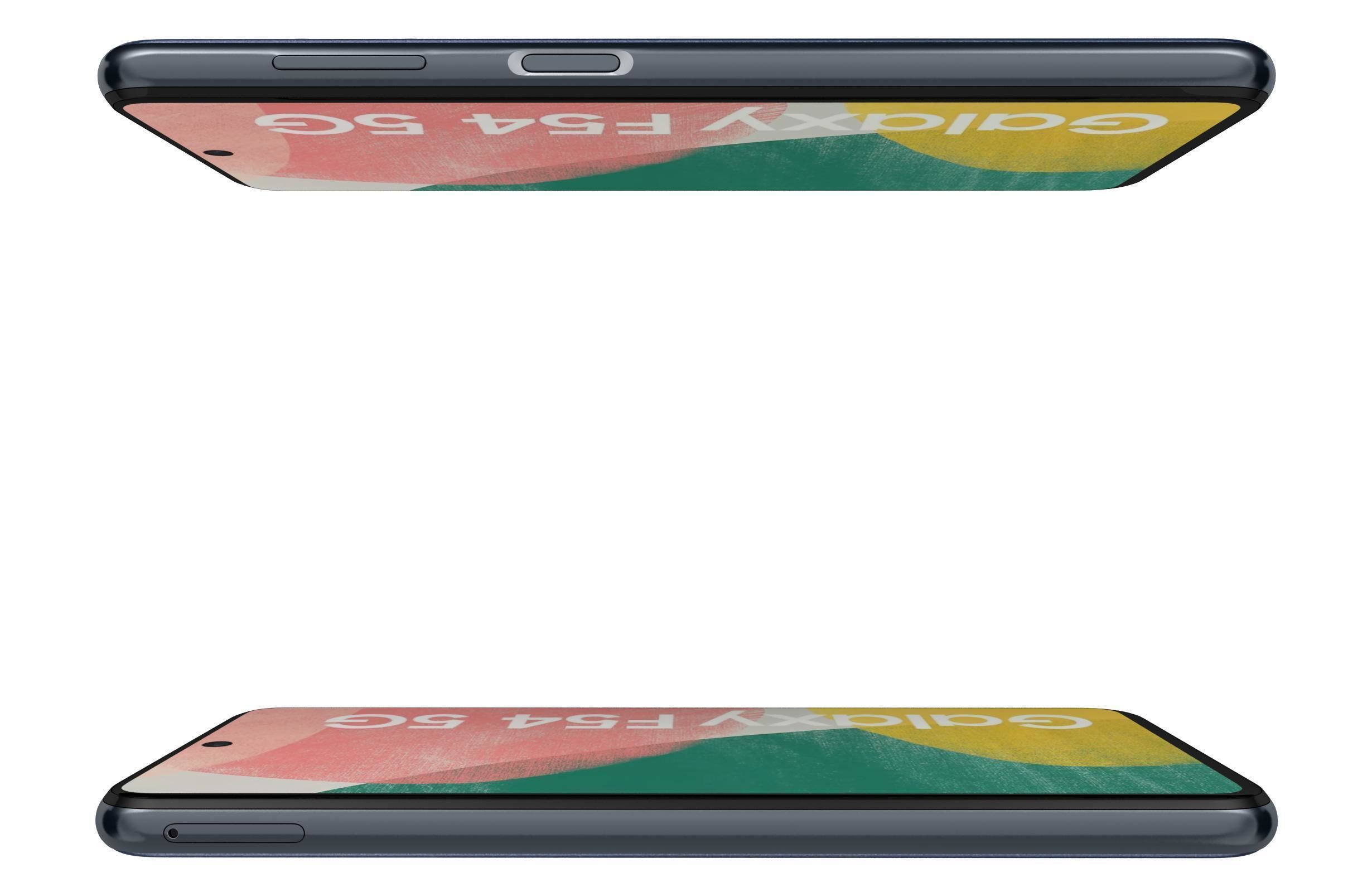 Samsung Galaxy F54 Blue And White Low-poly 3D model_11