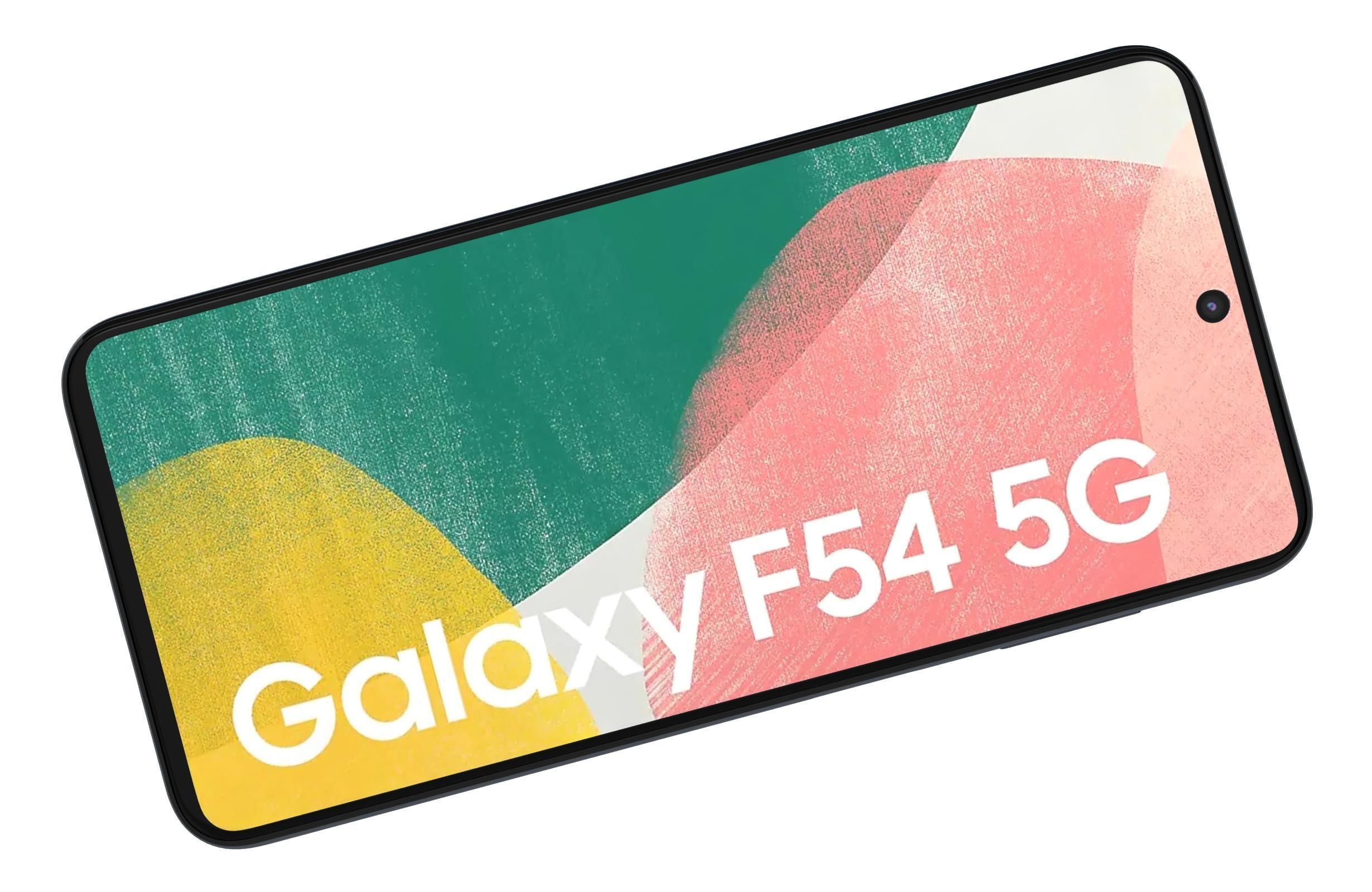 Samsung Galaxy F54 Blue And White Low-poly 3D model_12