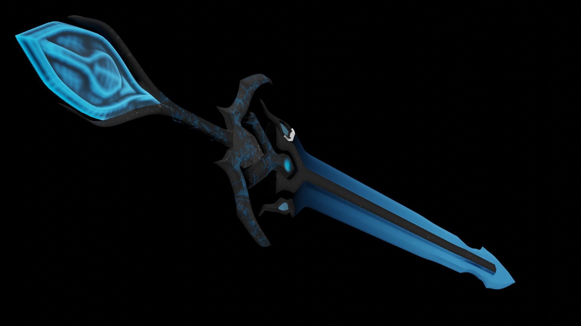 Fantasy Stylized Sword  Low-poly 3D model_1
