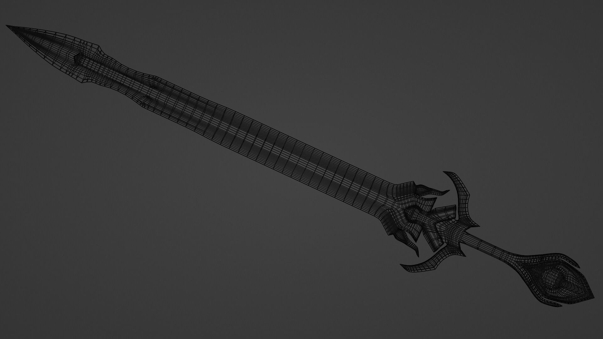 Fantasy Stylized Sword  Low-poly 3D model_3